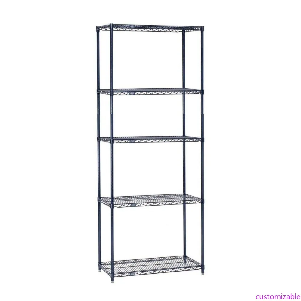 

Nexel 24x36x74 дюймов 5-уровневые регулируемые проволочные стеллажи с антимикробным сертификатом NEXGuard и NSF, синее коммерческое хранилище R