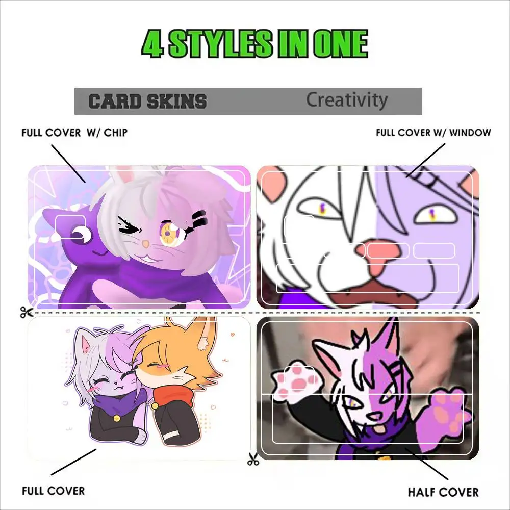 Jinx Dollys Factory  Sticker Film Tape Skin for Credit Card Debit Card Cartoon Waterproof Stickers