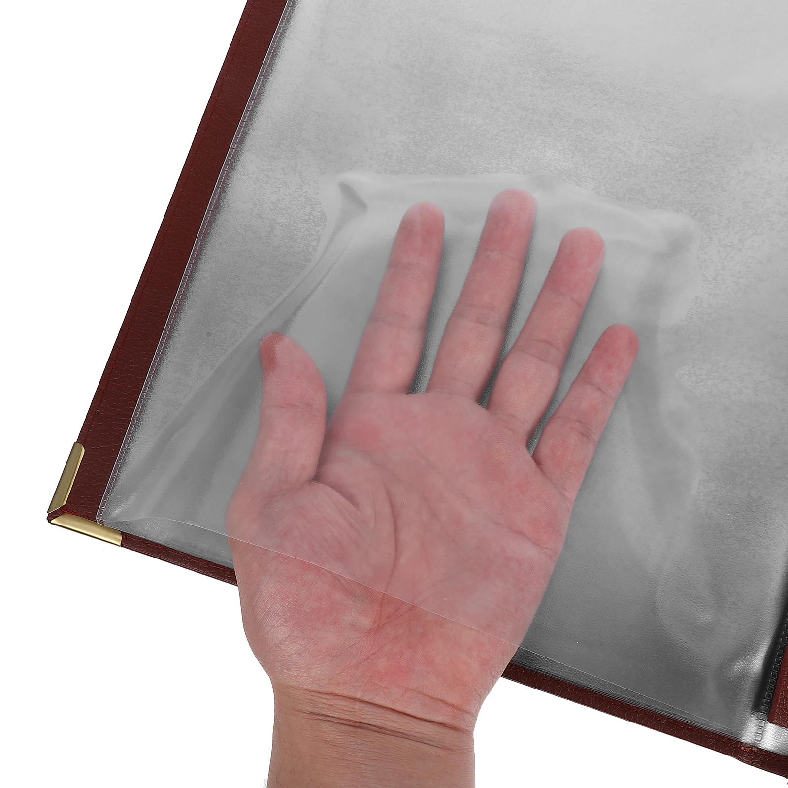 Restaurant Menu Holder with 7 Page Sleeves for Cafe Bar Hotel Waiter Menu Cover Book Binder Protective Menu Protector