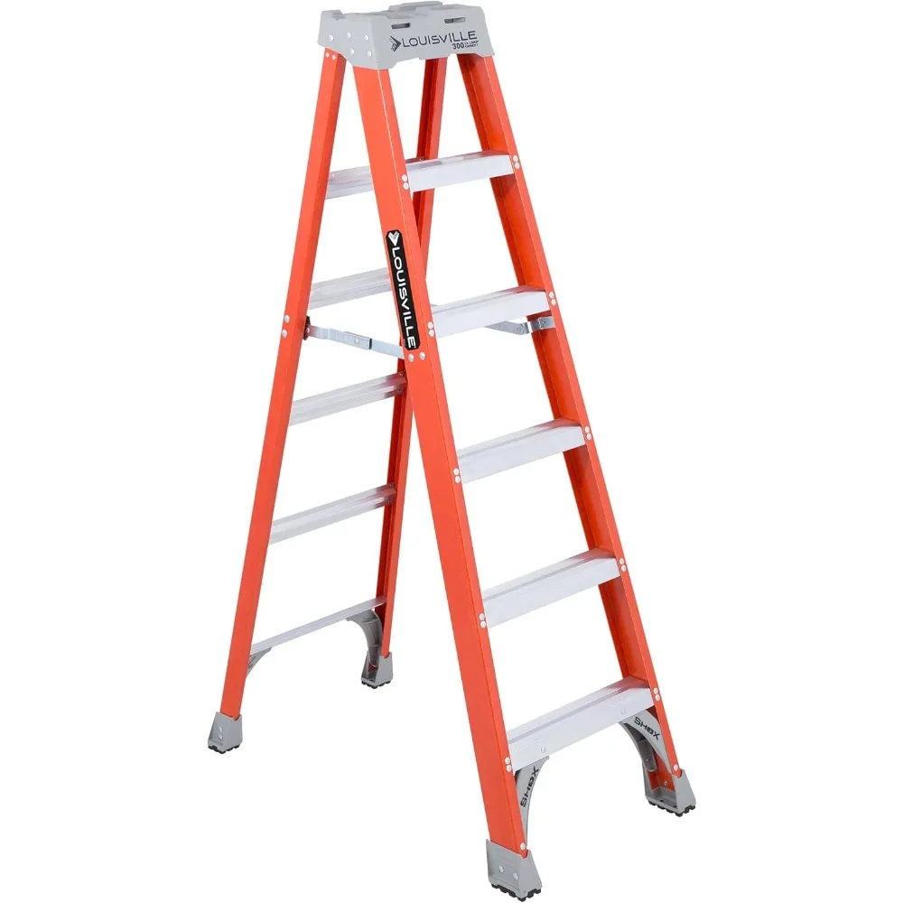 

Ladder 6-Foot Fiberglass Step Ladder, 300-Pound Load Capacity, Type IA, FS1506