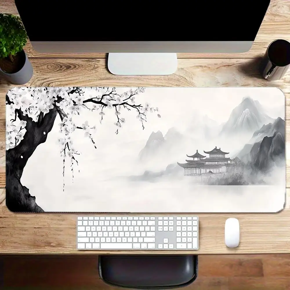 

Ink Landscape Mouse Pad Large Size Rubber Base Anti-slip PC Desk Accessories Mousepad for Office & Gamer Keyboard Mats Decor Mat