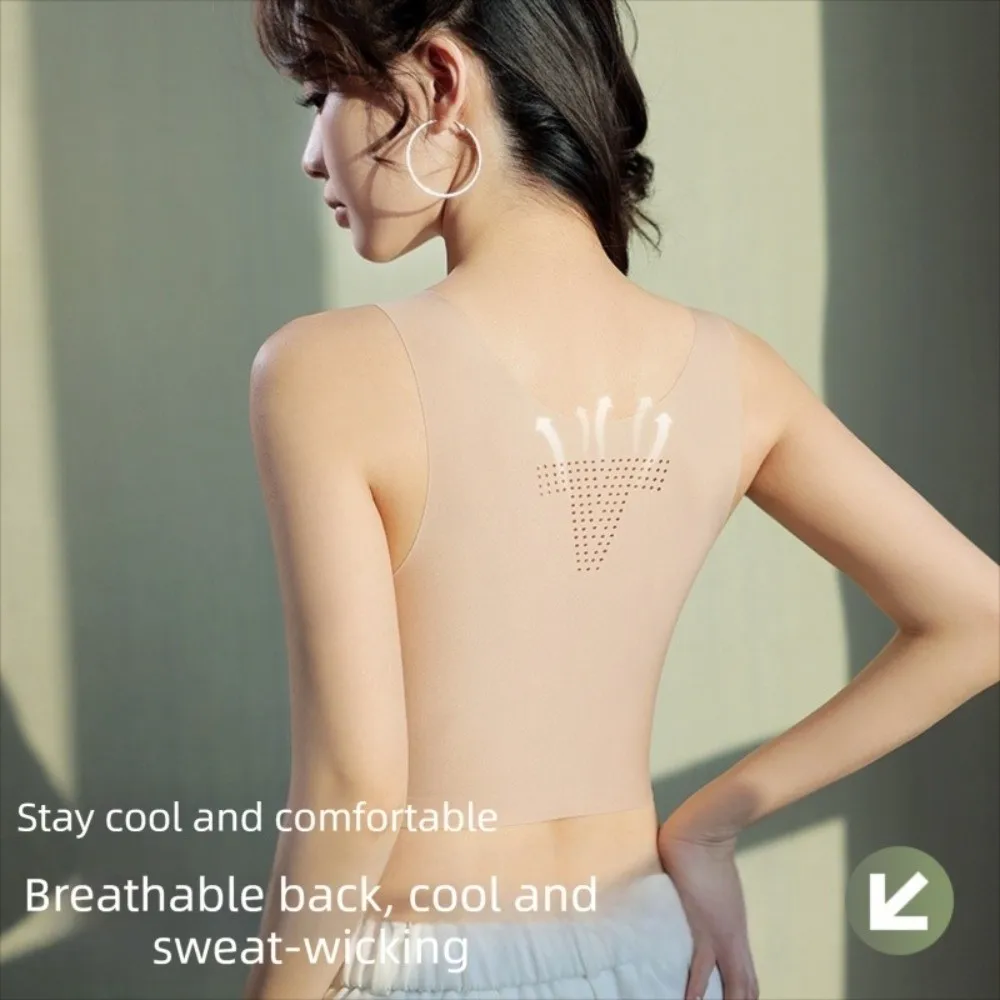S/M/L/XL/XXL/XXXL/XXXXL Liquid Foundation Underwear Ice Silk Material U Neck Design Invisible Seamless Bra Slimming Fit view 4