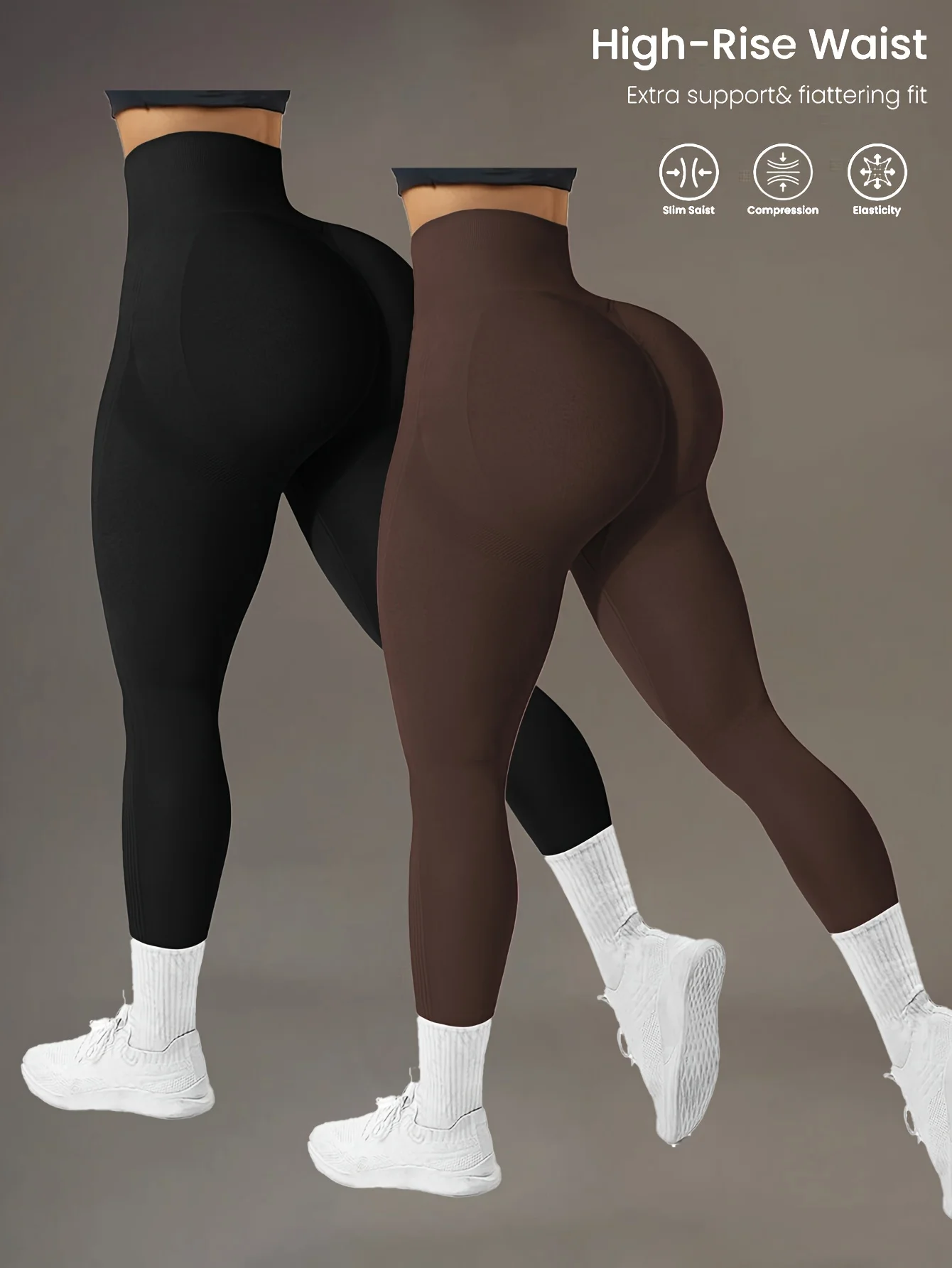 CZGUKE Pantalones de yoga de cintura alta sin costuras de 2 piezas para mujer con levantamiento de cadera sexy y pantalones de entrenamiento ajustados pantalones de yoga fitness