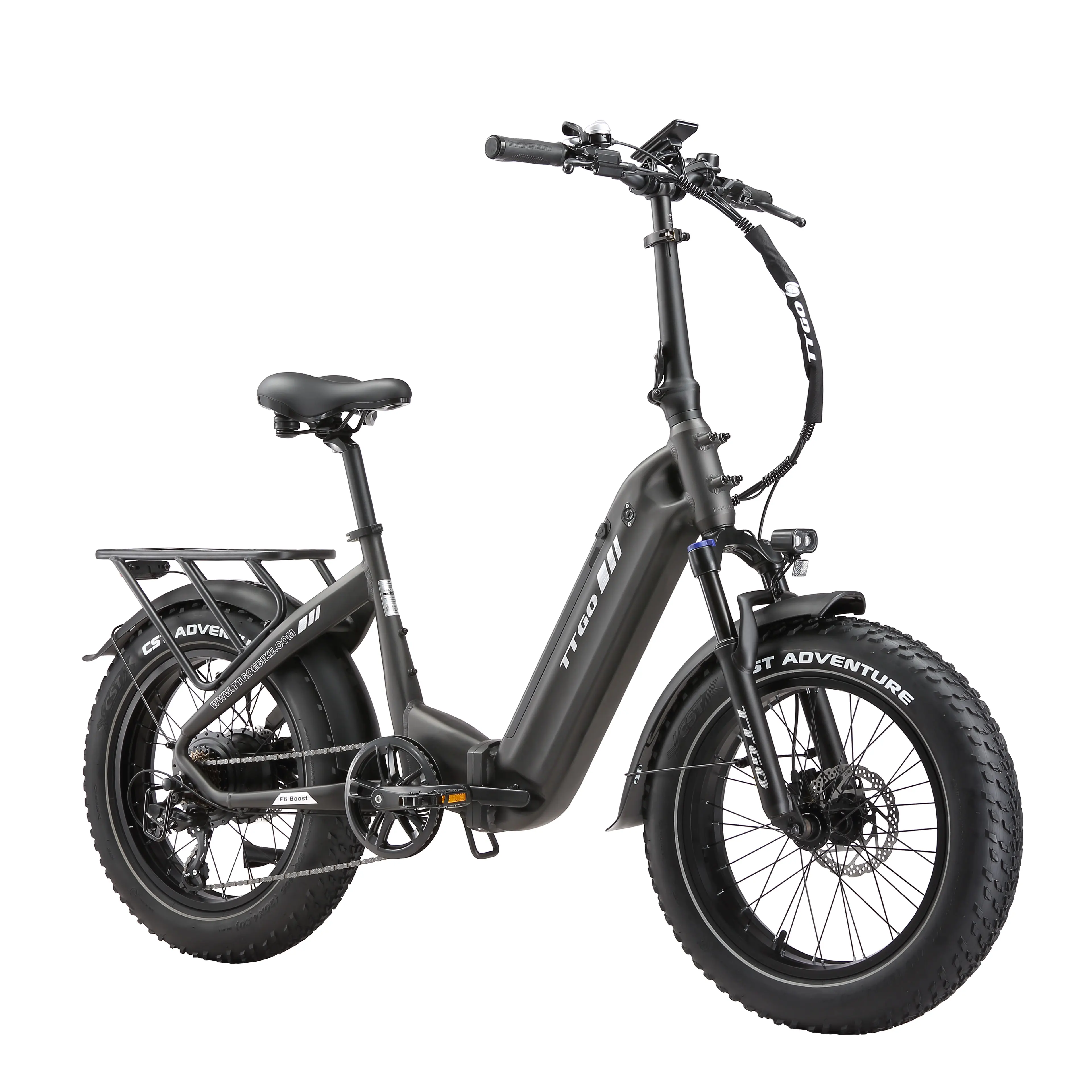 TTGO F6 Boost Elektrofahrrad, faltbares All-Terrain-E-Bike für Erwachsene, 48V18Ah Akku, elektrisches Fahrrad mit Drehmomentsensor und hydraulischer Bremse