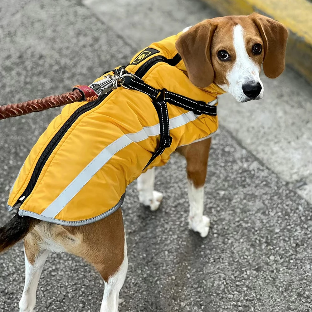 Abrigo de Invierno para Perros Grandes con Cuello Alto, Chaqueta Gruesa y Cálida para Mascotas, Ropa para Perros Medianos y Grandes, Chaquetas para Basset Hound, Ropa para Mascotas