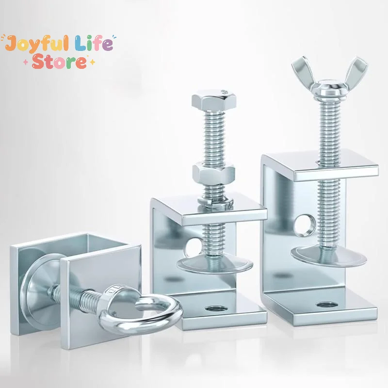 1PC Carbon Steel C-clamp Steel Pipe Square Clamp Corrosion-resistant Rust-proof Adjustable Fixed Holder Clip Hardware Fasteners