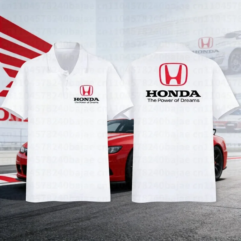 

Мужская футболка-поло Honda New Modified, дышащая, для велоспорта, модная, с принтом, с коротким рукавом, свободного кроя, с отложным воротником, для бездорожья