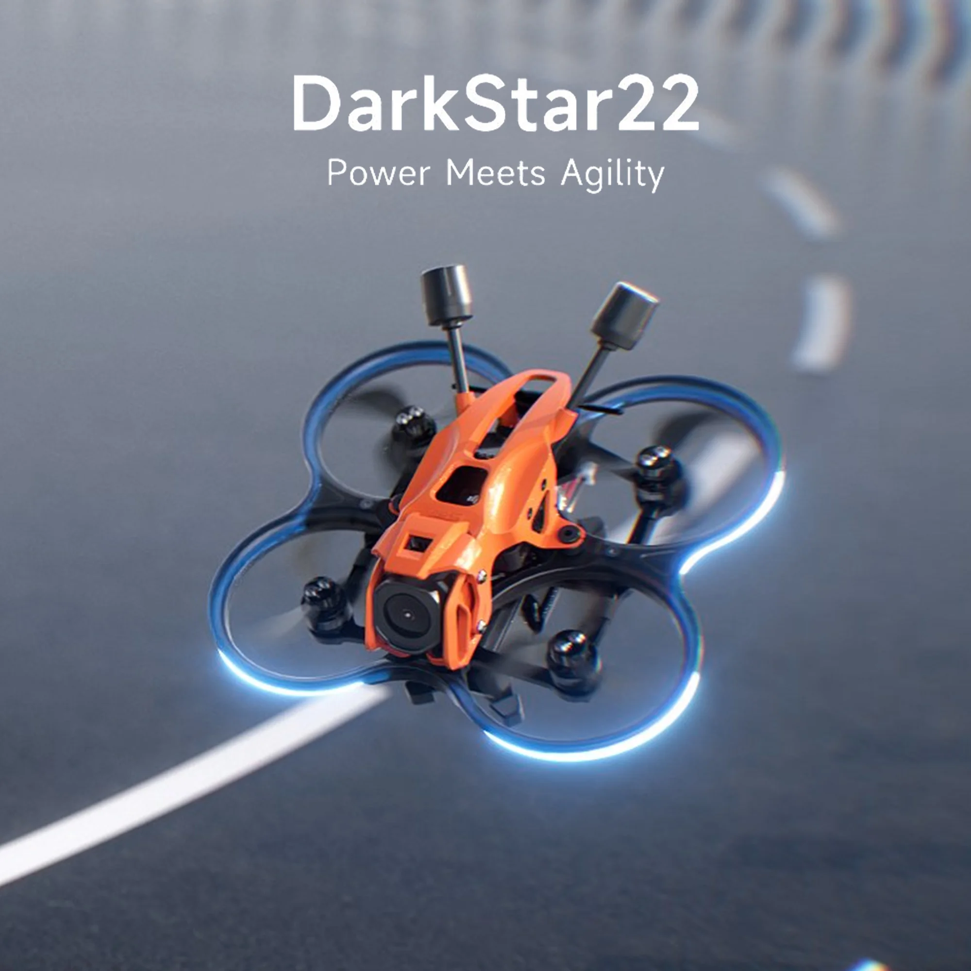 

GEPRC DarkStar22 FPV Квадрокоптер O4 Air Unit PRO /WTFPV SPEEDX2 1104 7500KV TAKER F405 ELRS2.4 AIO Оранжево-серый RC Дрон для фристайла
