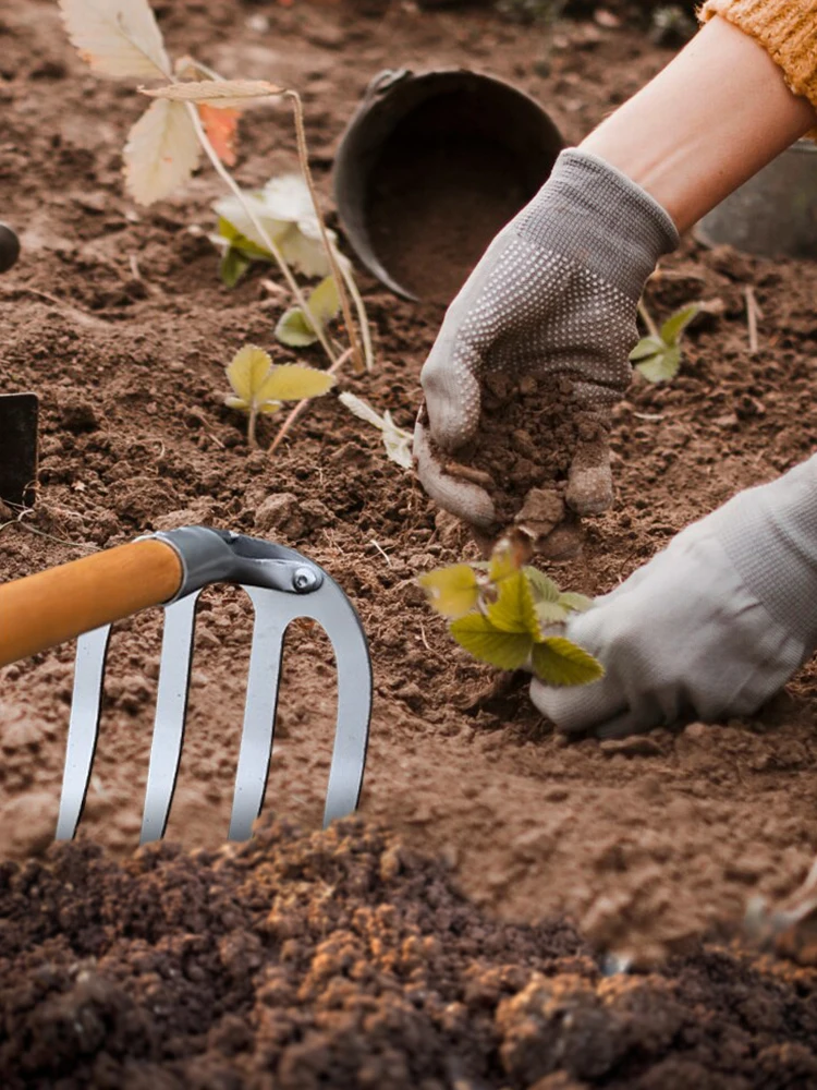 Jardinagem Hoe Iron Weeding Rake, Ferramentas Agrícolas, Grading Afrouxamento, Solo Artefato, Harrow Ferramenta Agrícola, Mais Novo