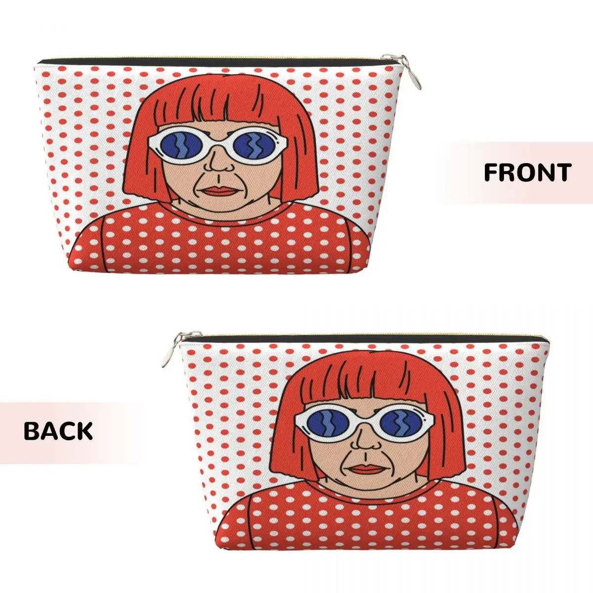 Custom Yayoi Kusama Self Portrait Toiletry Bag for Women Cosmetic Makeup Organizer Lady Beauty Storage Dopp Kit Case