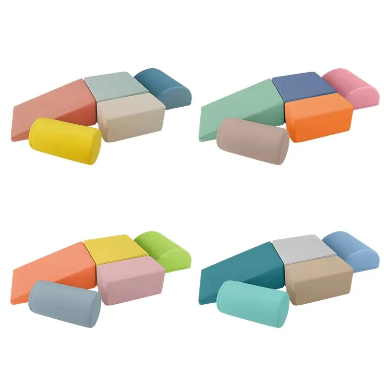 พรีเมี่ยมกํามะหยี่เล่นนุ่มโฟมบล็อกสนามเด็กเล่นในร่มมุม Climber เด็กวัยหัดเดินของเล่นสําหรับปีนคลานกิจกรรม