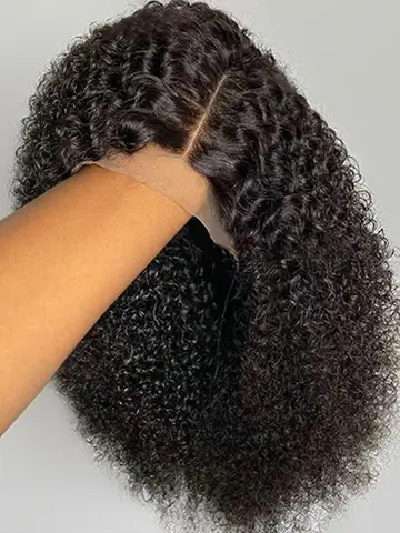Glueless Wig Human Hair 100% Deep Wave Bob Wig 13x6 Lace Frontal Wig Wear And Go Kinky Curly Short Bob Wig for Women 250 Density