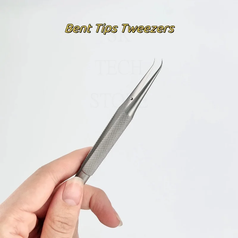 Titanium Alloy Tweezers 0.15mm Edge Precision Fingerprint Tweezers Apple Main Board Copper Wire Precision Tools For Electronics