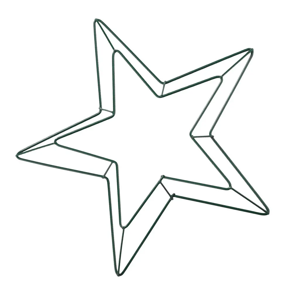 

1Pcs Five-Pointed Star Wreath Frame Metal DIY Ring for Christmas Outdoor Indoor Garden Garland Decoration Iron Wreath