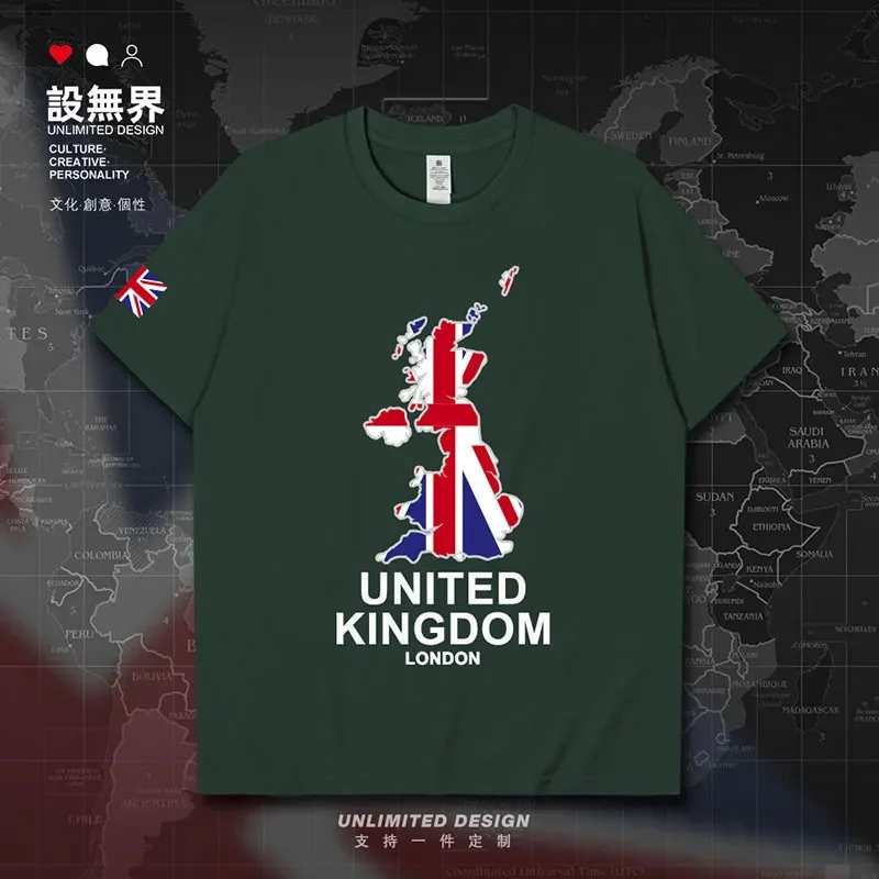 UK United Kingdom of Great Britain UK Map mens t shirt printed brands cotton tees men's new casual gyms sports summer clothes