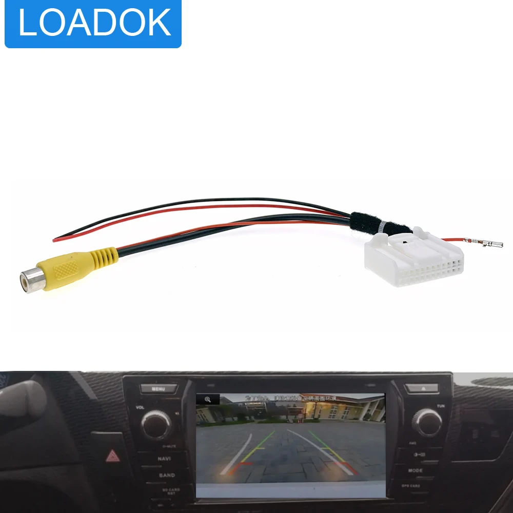 Car Back Up Reversing Rear View Camera RCA Wire Cable Harness Adapter Fit For Toyota Corolla Auris 2013 2014 2015 Accessories