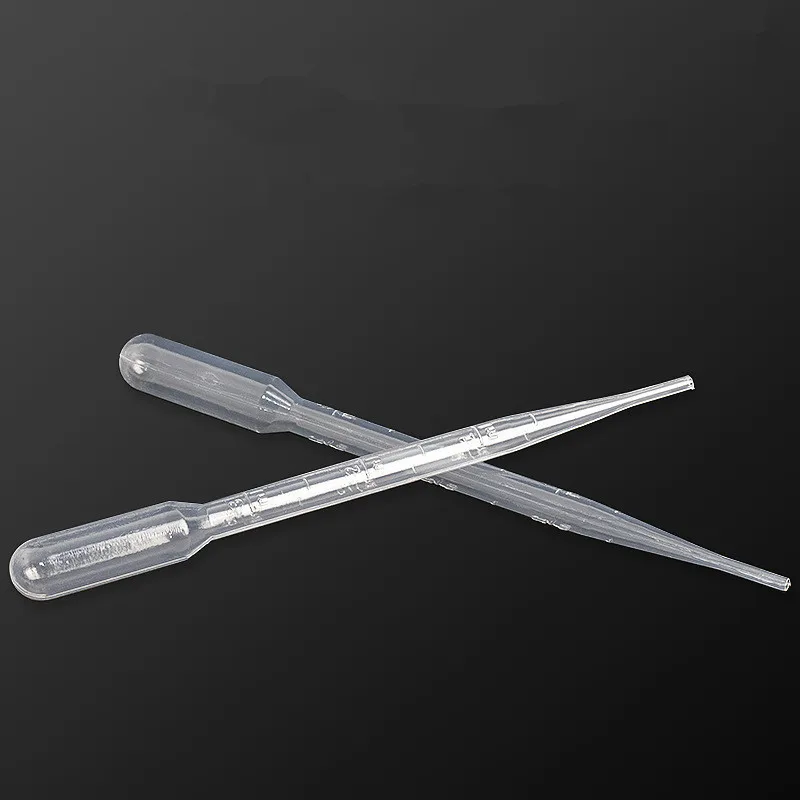 100Pcs 3ml Laboratory Pipette Plastic Disposable Graduated Container Liquid Squeeze Transfer Pipettes for Silicone Mold Epoxy