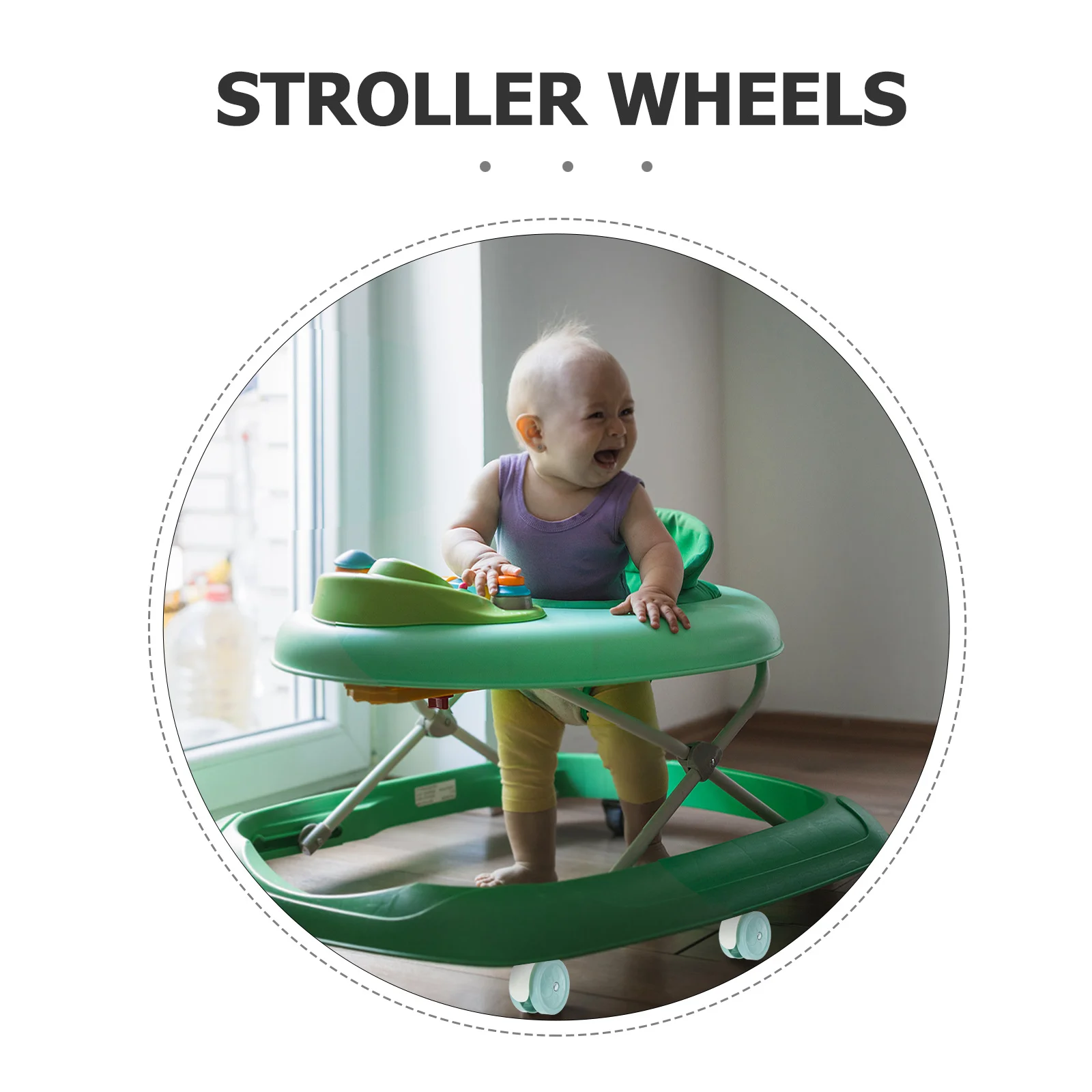 Rueda de repuesto para cochecito infantil, Material PP resistente, ruedas giratorias silenciosas para paseo, accesorios para sistema de viaje, 4 Uds.