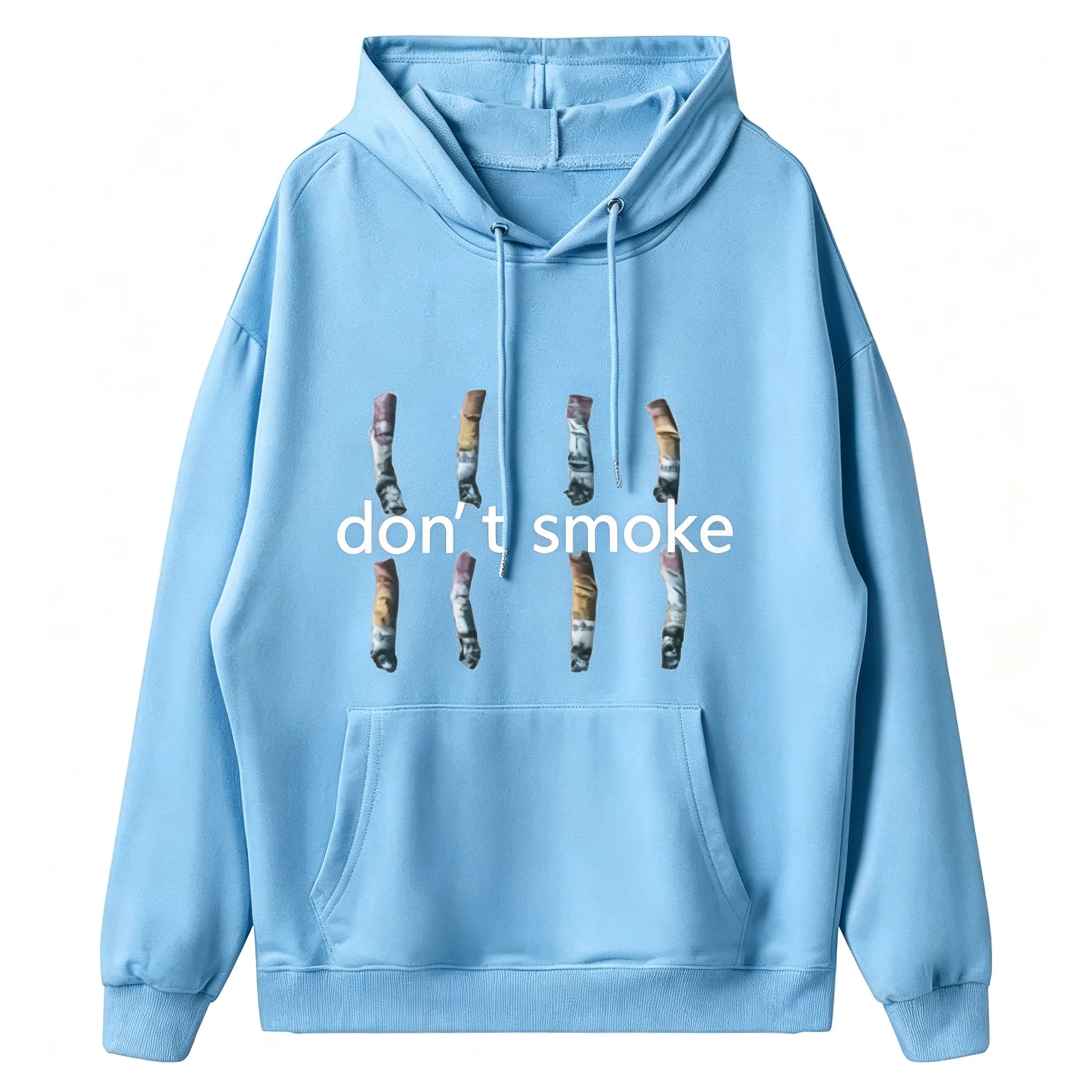 Y2K Gray Sports Hoodie Retro Smoke Print Sweater Men Women New Fashion Vintage Classic Hip Hop Streetwear Clothing Loose Jacket