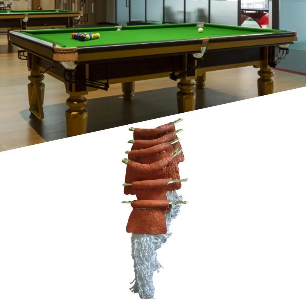 

Standard Billiard Pool Pockets Metal PU Leather Replacement Mesh Bag for Club Accessories and Table Supplies