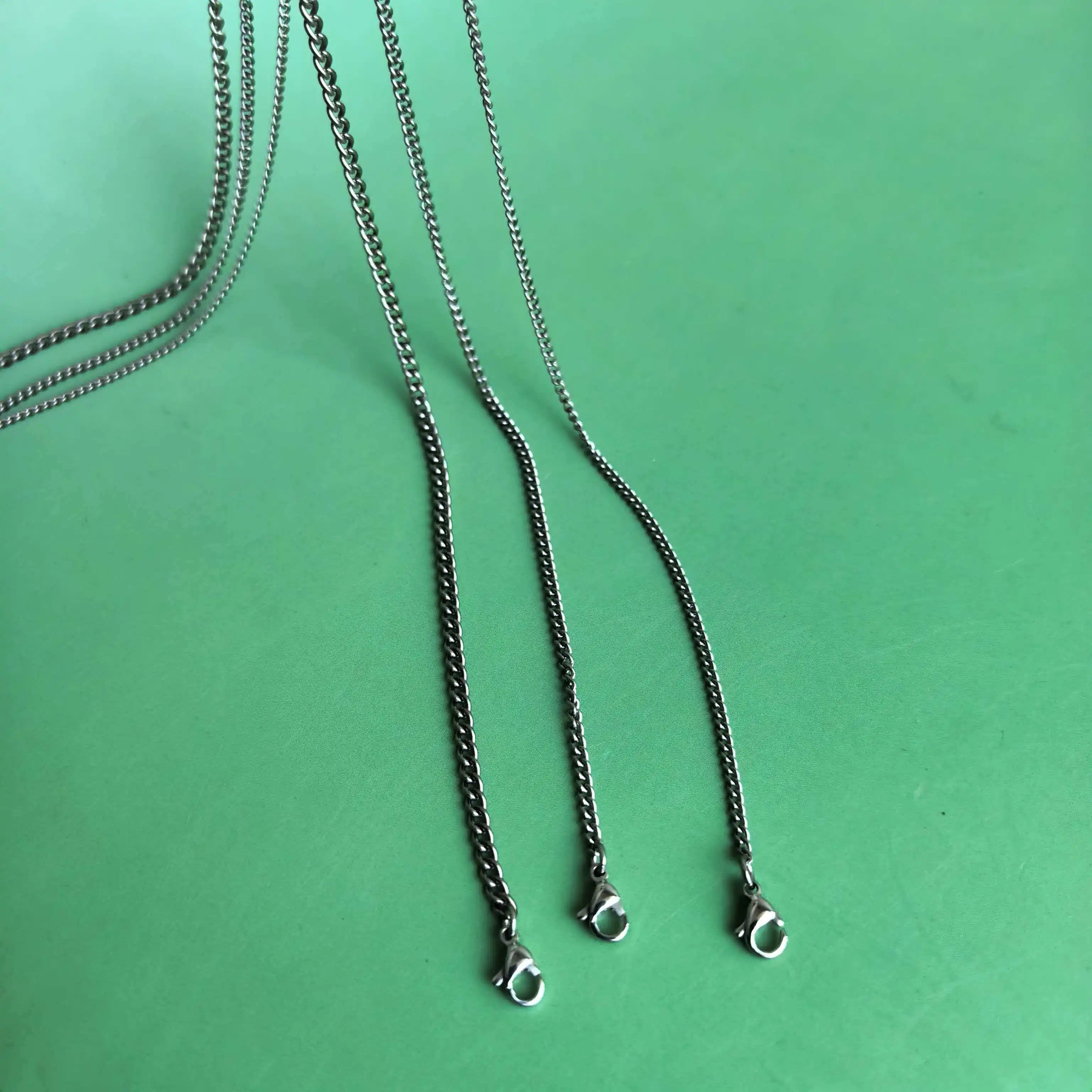 

1.8mm/2.2mm/2.8mm pure titanium energy chain necklace, lightweight, women's minimalist style