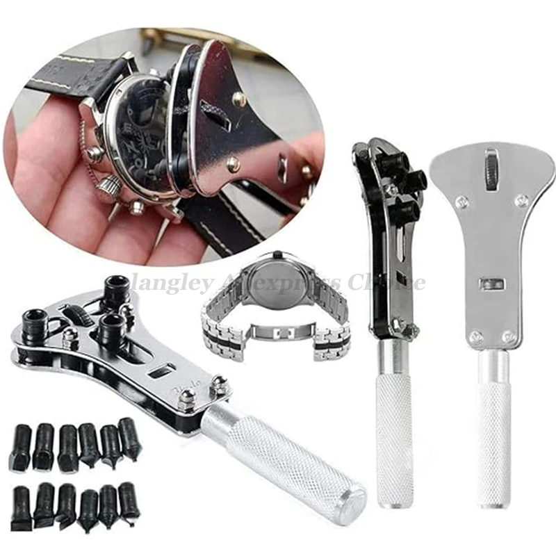 3 Claw Watch Case Opener Adjustable Screw Back Remover Wrench Repair Tool Part Maintenance Kit Bottom Cover Rear Replace Battery