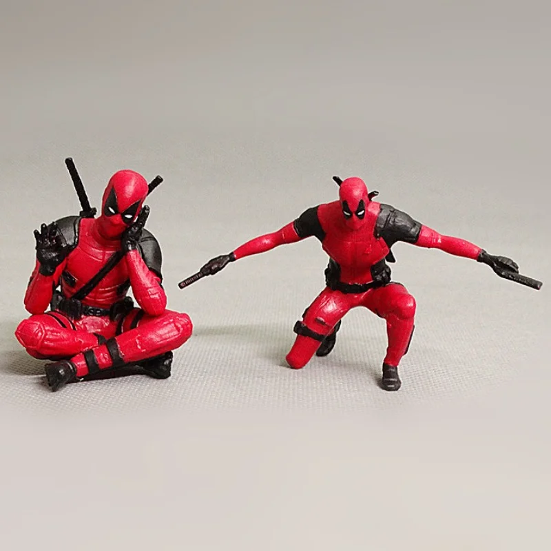 Disney Anime Movie Deadpool Action Figures Car Ornaments Auto Rearview Mirror Hanging Pendant Cake Model Toys Decor Accessories