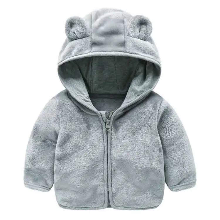 Toddler Baby Boy Girl Fleece Jacket Cute Panda Bear Ear Hooded Coat Warm Fuzzy Zip-Up Outerwear Hoodie Kids Clothes Casual