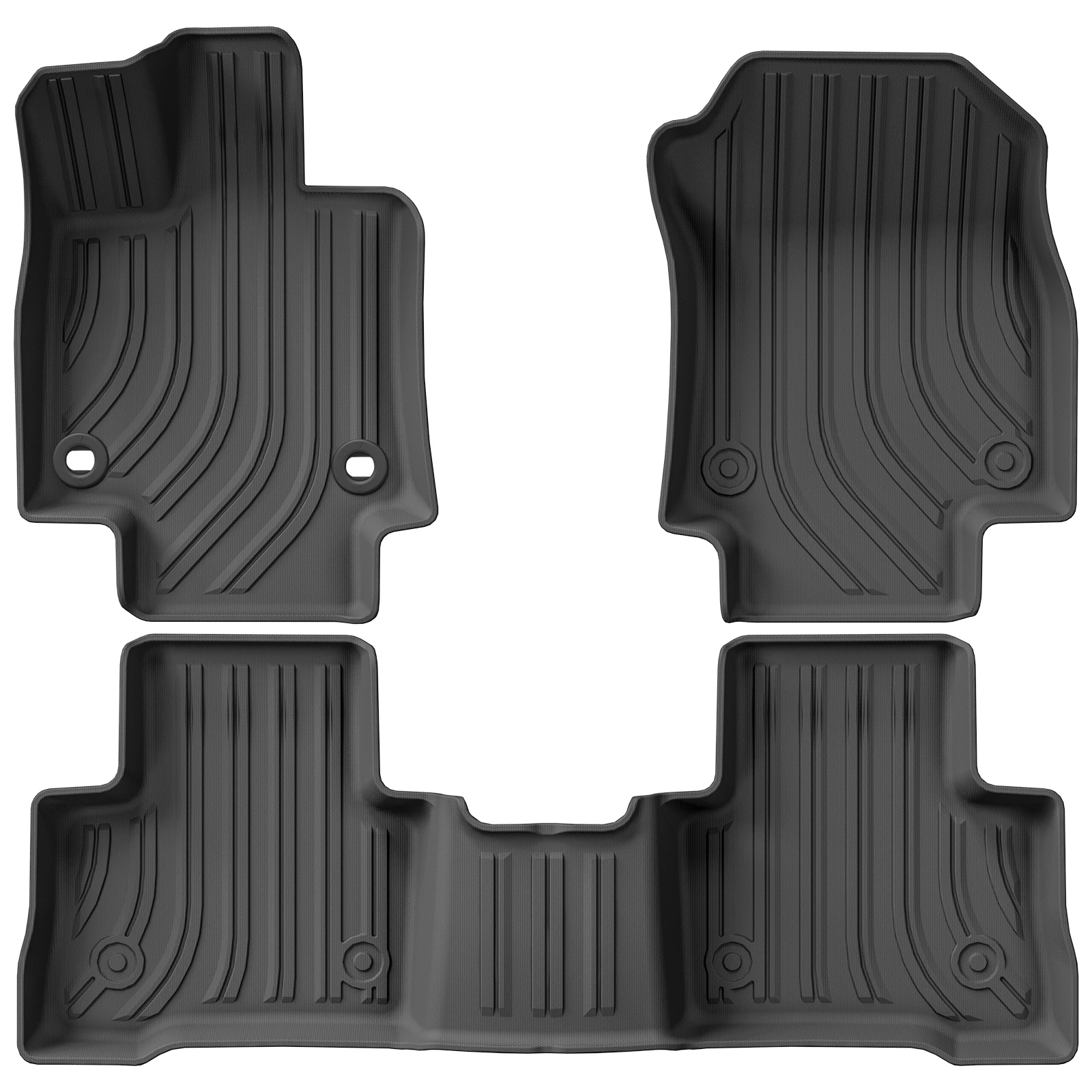 Für Toyota Harrier 80 Venza 2021-2025 TPE 3D Autofußmatten Kofferraummatte/Rückenlehnenpolster Wasserdicht Schwarz – Detail 8