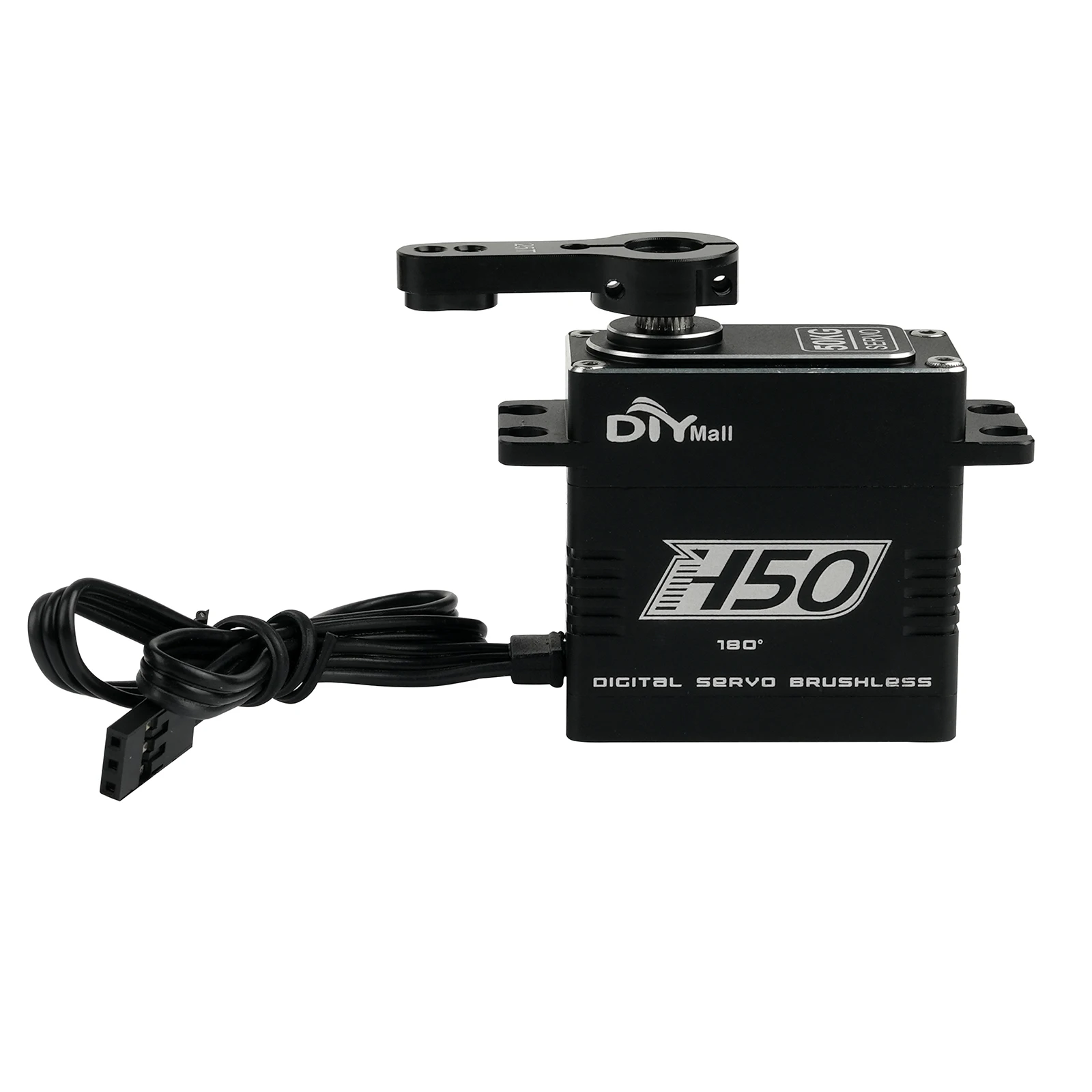 H50 50kg todo em metal servo motor sem escova digital alto torque 180/270/360 graus à prova dip67 água ip67 4.8v-8.4v para brinquedos modelo de carro rc