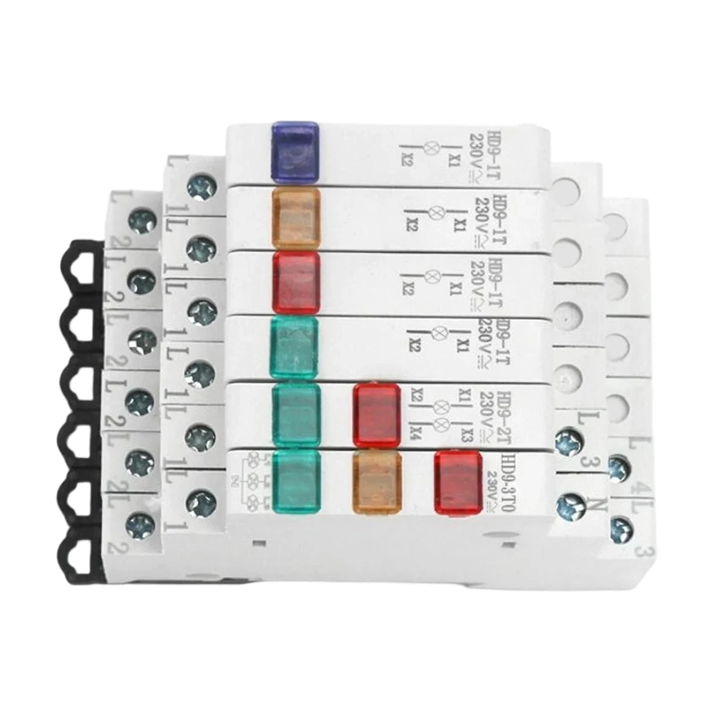 2026 New DIN Rail Mount LED Signal Lamp 230V Indicating Pilot Light High Brightness Power Status Indicator For Electrical Panel