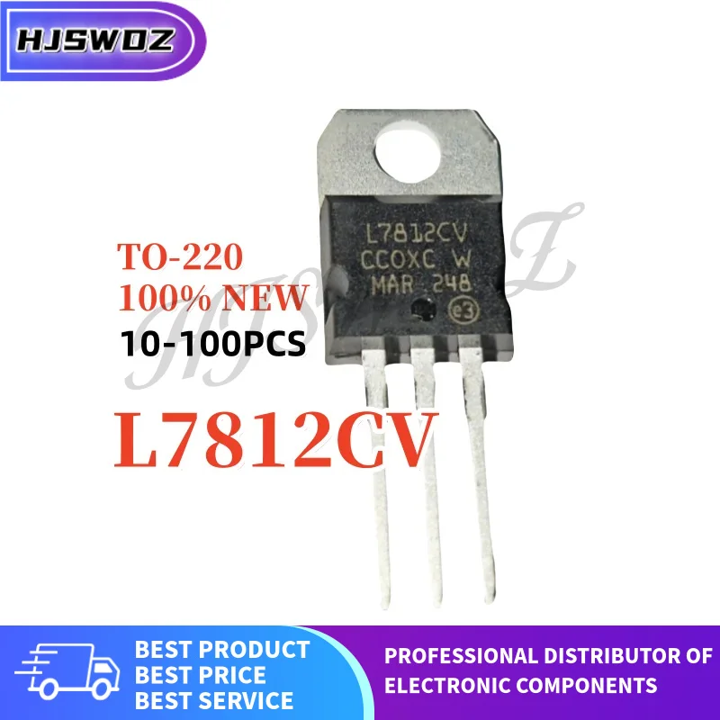 10-200PCS L7812CV L7812 7812 TO-220 Three-terminal voltage stabilizing diode Transistor voltage regulator Brand New In Stock