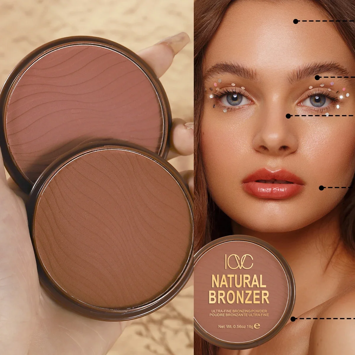 Dark Skin Bronzer Contour Palette Matte Brown Nose Shadow Cheek Profile Powder Natural Face Modify Concealer Nude Makeup Setting