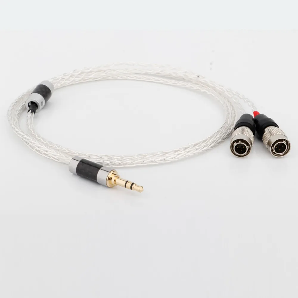 H-endオーディオケーブル,シルバーメッキ銅ヘッドセット,dudcclarkオーディオmrスピーカー用のアップグレードケーブル,Alphatdogプライム