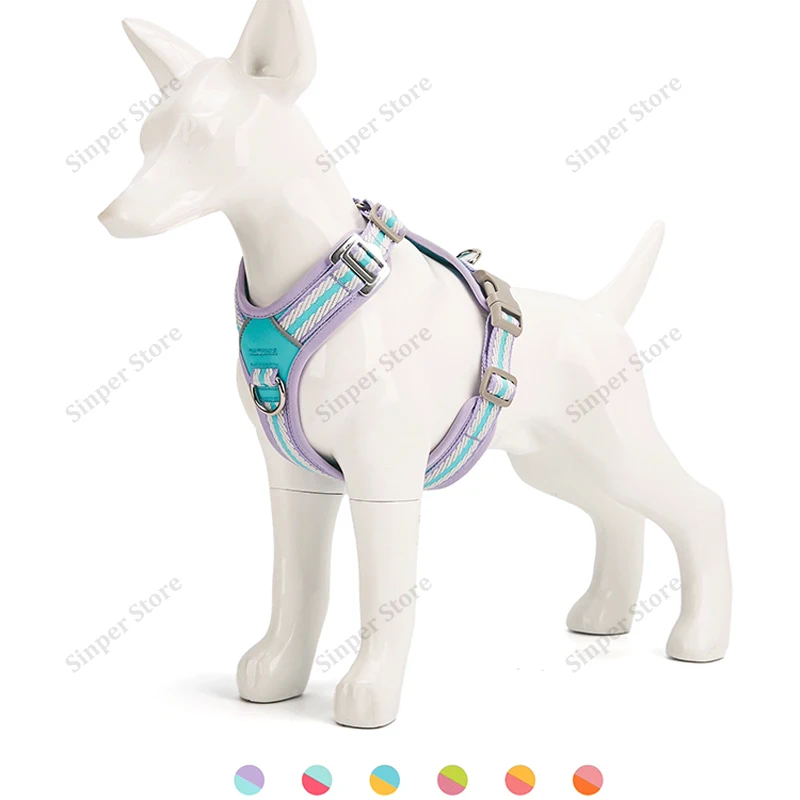

Dog Harness for Large No Pull Pet Harness Adjustable Soft Padded Vest with Control Handle Walking Reflective Pet Vest for Large