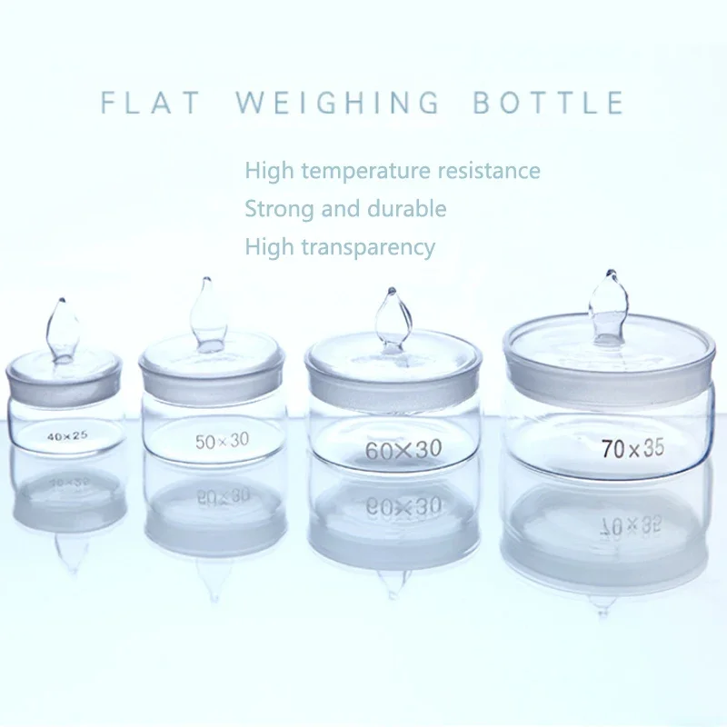 1pcs Flat Weighing Bottle Laboratory Glassware Watch Movement Spare Parts Box Watch Oil Washing Tank Movement Repair Pot