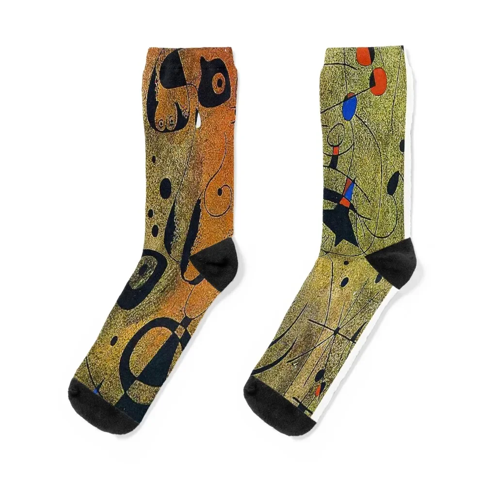 

joan miro painting art Socks anti slip football floor Women Socks Men's