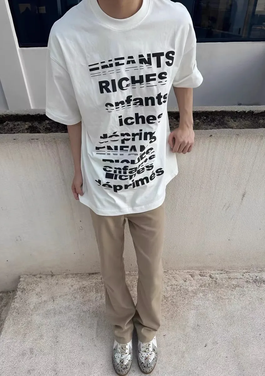 2024 Enfants Riches Deprimes ERD T-Shirt Alphabet slogan printed short sleeved T-shirt TX1119