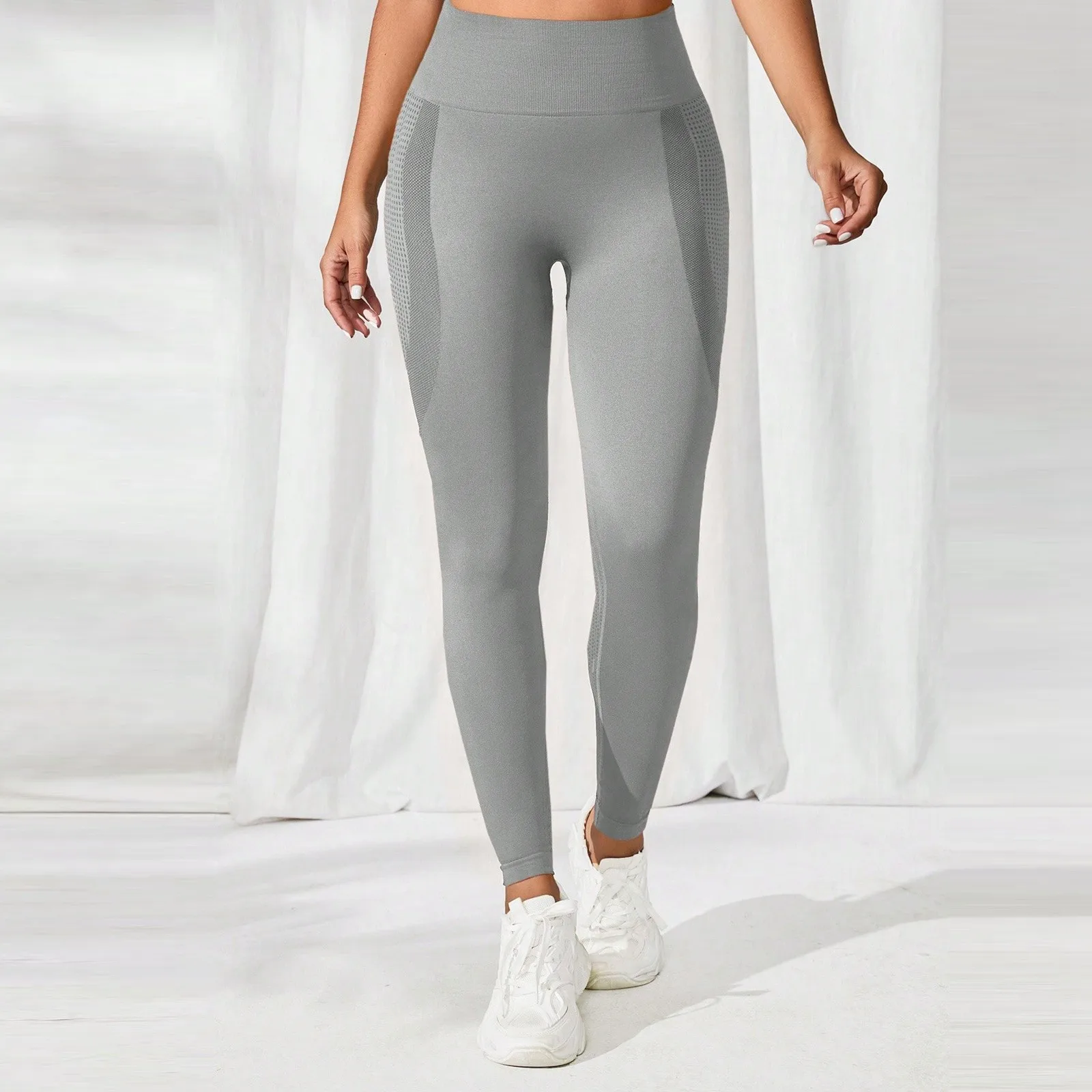 Leggings de cintura alta elásticos para mulheres, Yoga Sports Pant, Ginásio Fitness Activewear, Leggings sem costura