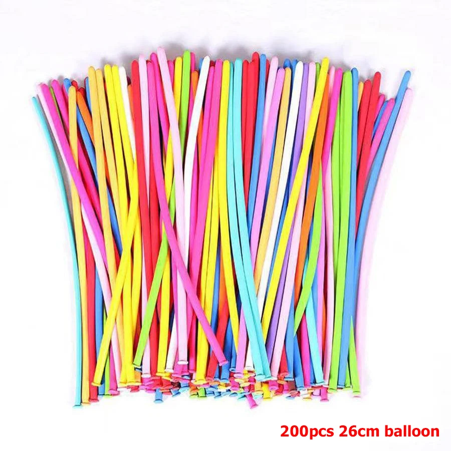 100 stks 26 cm lange streep ballon met pomp verjaardagsfeestje decoratie latex ballon creatief geschikt voor verjaardag bruiloft feest