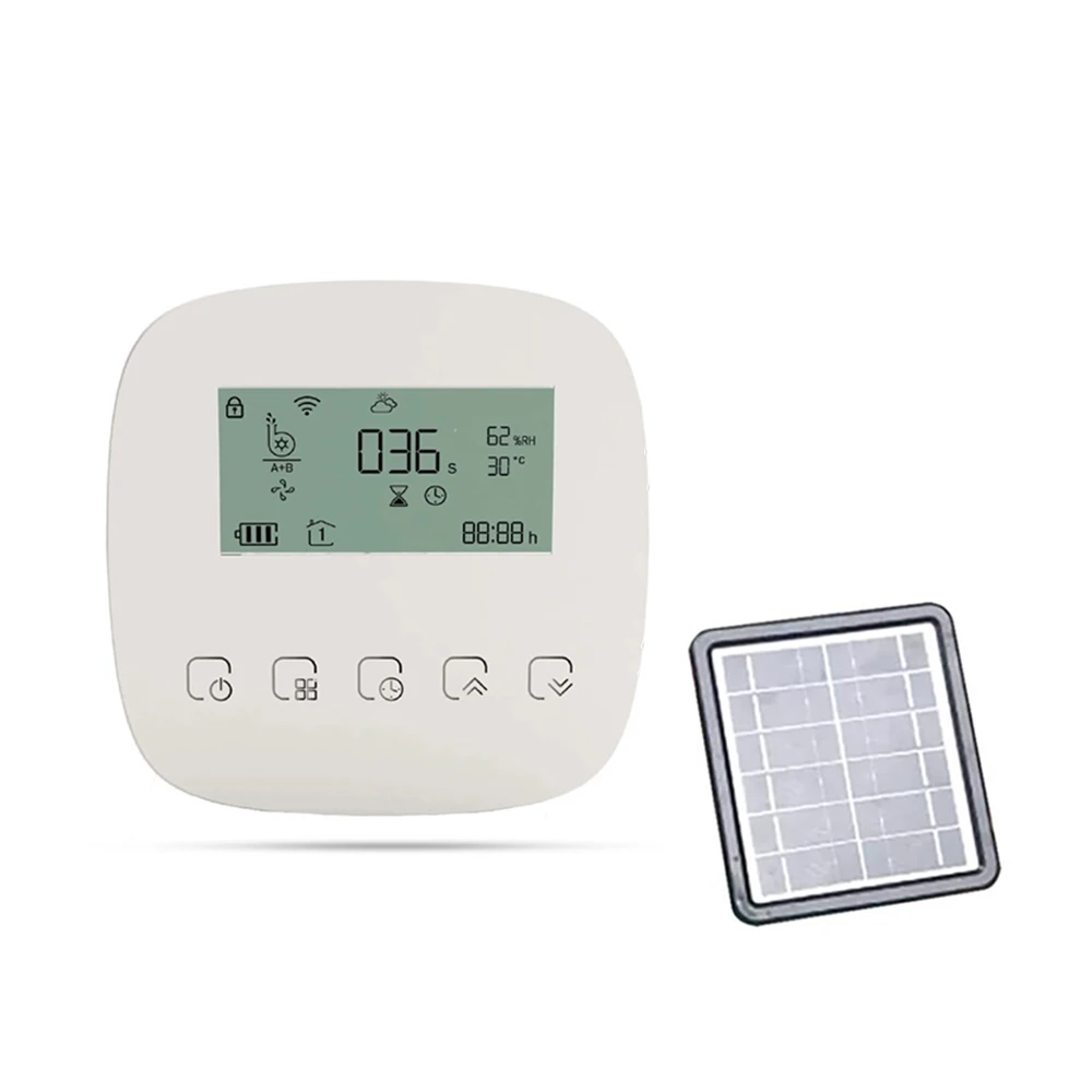 Controlador de riego por microgoteo automático inteligente para jardín, temporizador de agua Digital con pantalla LCE, Control por aplicación móvil, doble bomba, WIFI