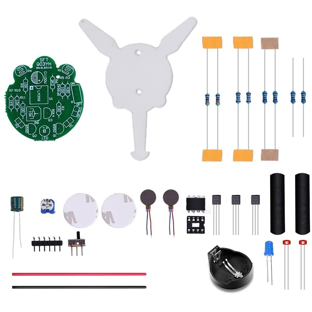 DIY Electronic Kit LED Breathing Light Simulated Firefly Flash Robot Soldering Practice Toy Photosensitive Sensor Mobile Robot