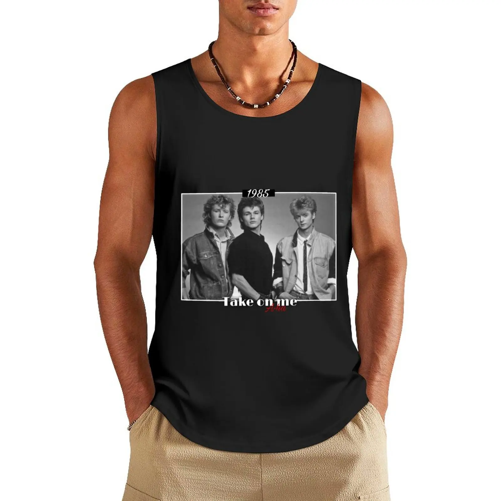 A-ha , traditional Tank Top Gym t-shirt man Men's summer clothes 2024 cool things