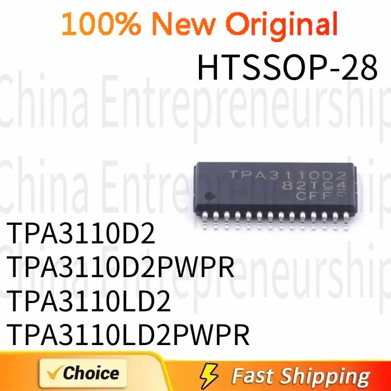 5 PCS HTSSOP-28 TPA3110D2 TPA3110LD2 TPA3110D2PWPR TPA3110LD2PWPR HTSSOP-28 Audio power amplifier chip SMD 100%Quality Original
