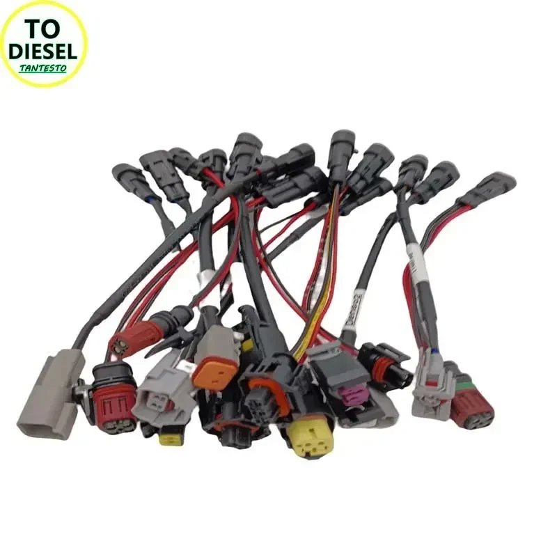 Common Rail Injector Tester Drive Cable Harness For Bosch Denso Delphi Siemens Volvo CAT320D Diesel Nozzle Adapter Plug Cables