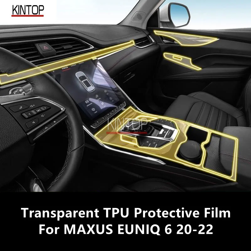 

For MAXUS EUNIQ 6 20-22 Car Interior Center Console Transparent TPU Protective Film Anti-scratch Repair Accessories Refit