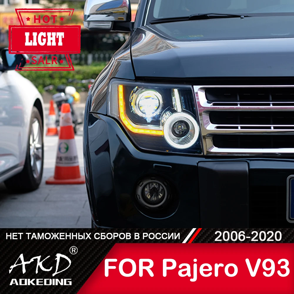 

For Car Pajero V93 V97 2006-2020 Head Lamp Car Accessory Fog Lights Day Running Light DRL H7 LED Bi Xenon Bulb V97 Headlights