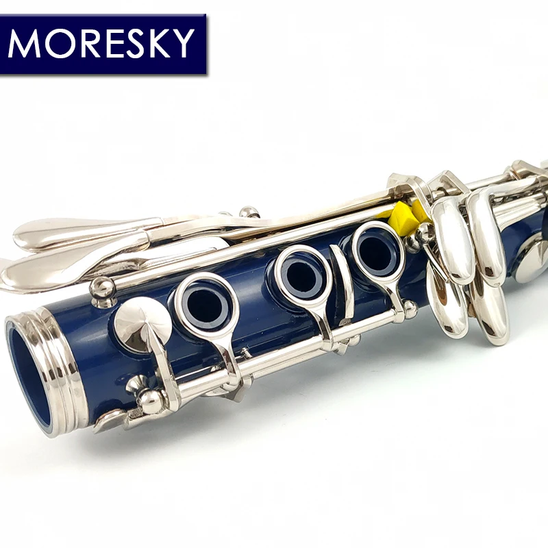 MORESKY Bb klarnet 17-klawiszowy Sib Klarnet granatowy klarnet z etui E109