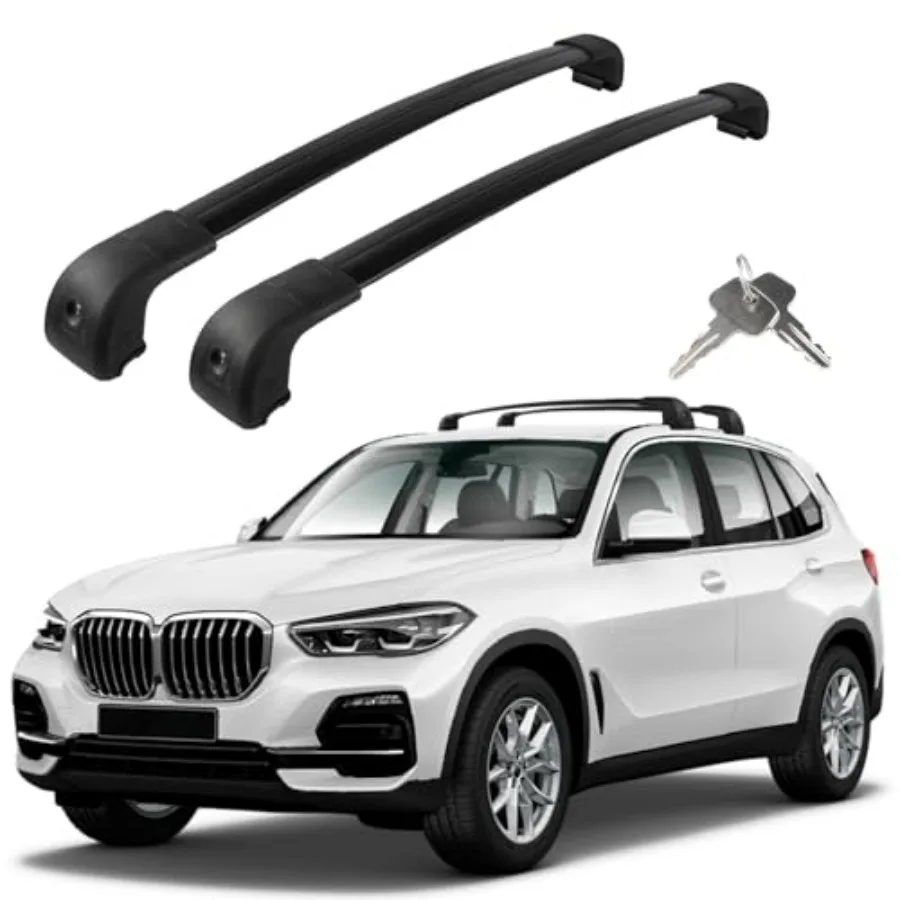 

Багажник на крышу (поперечины) для BMW X3 G01 2018-2026, регулируемый, алюминиевый, усиленный, грузоподъемность 300 фунтов, с противоугонным замком, для перевозки грузов