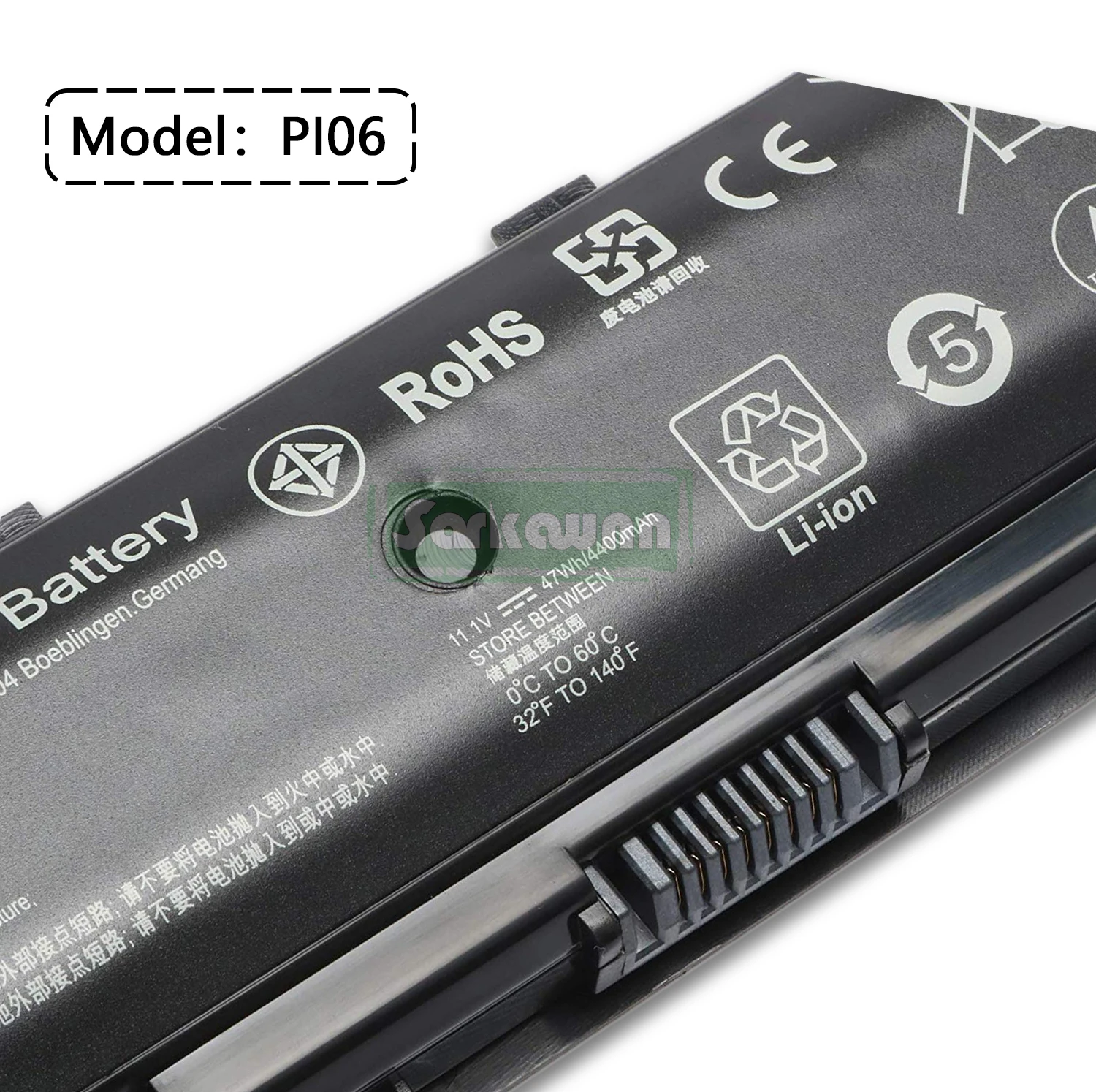 SARKAWNN 6 CELLULES PI06 Batterie D'ORDINATEUR PORTABLE Pour HP Envy 15 17 17z Pavilion 14 14z 14t hstnn-yb40 710416-001 710417-001 P106